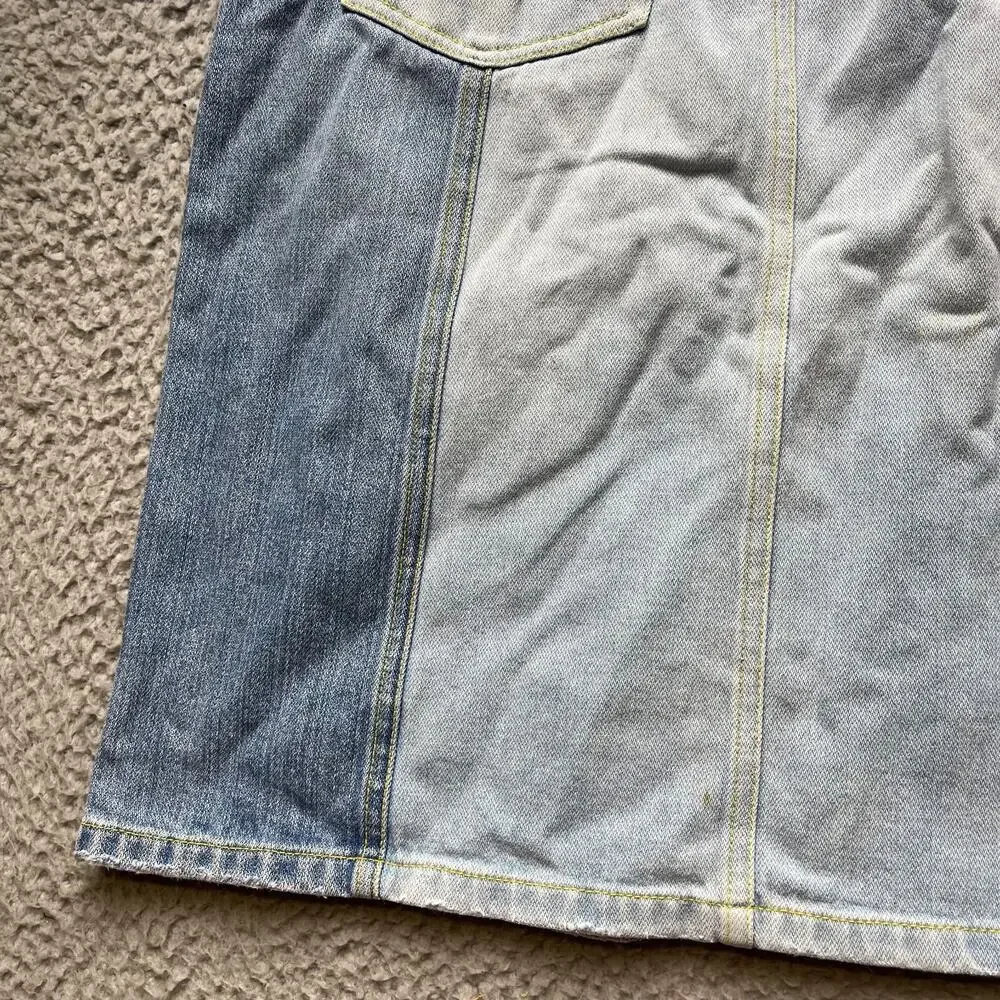 Armani Exchange Denim Skirt Womens Size 0 Blue Colorblock A Line - Picture 10 of 15